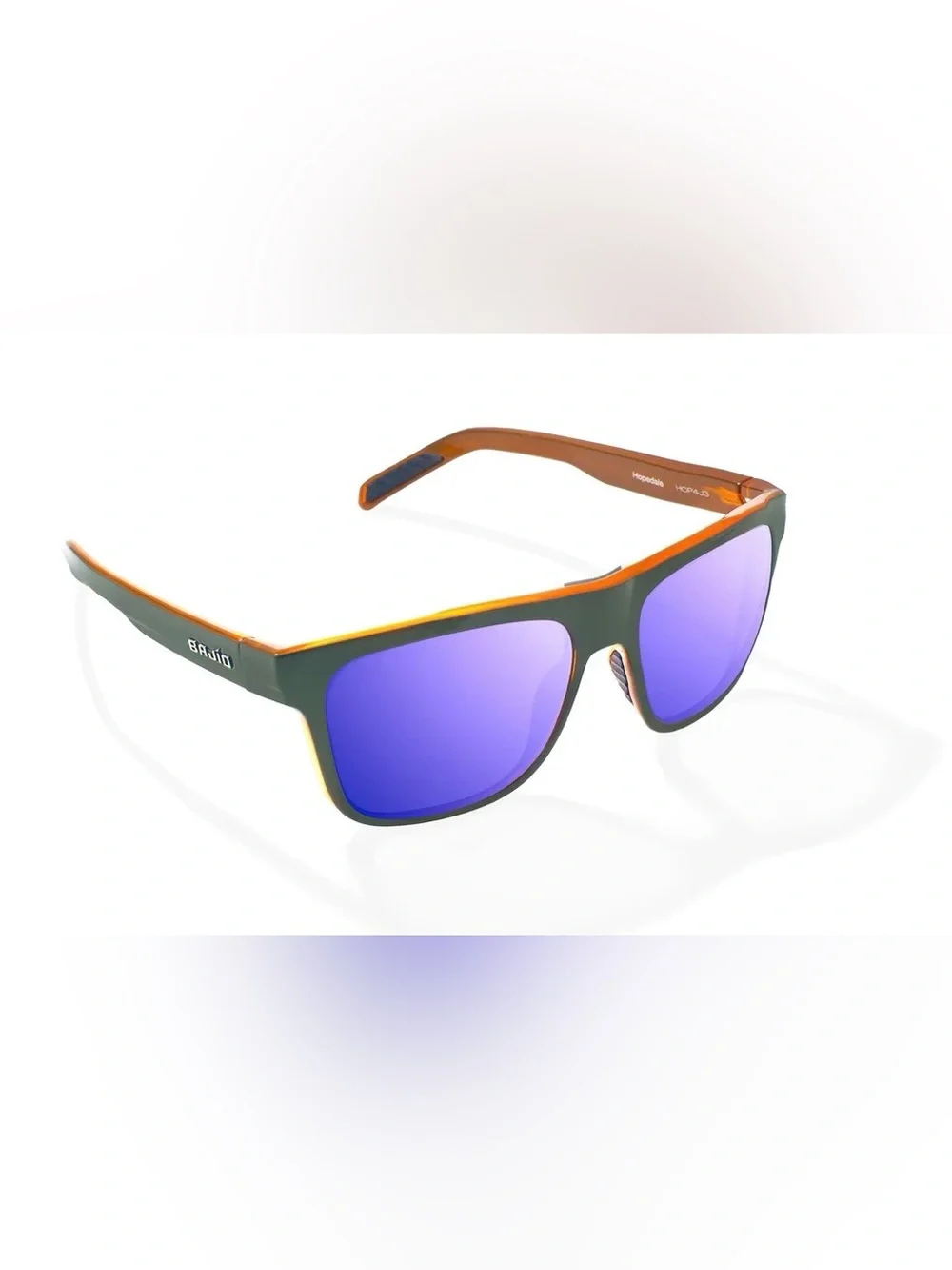 NEW Bajio Hopedale Sunglasses Gray Gloss w Violet Mirror Polarized Glass Lenses